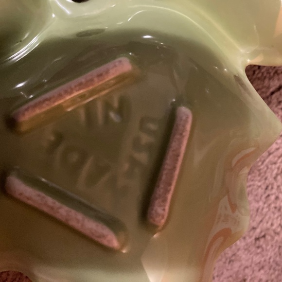 Green Leaf divided dish California Pottery USA  Vintage - Picture 3 of 7